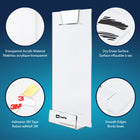 Quartet Acrylic Dry Erase Monitor Board with Paper Clip and Phone Holder - 4” x 8”-EASY INSTALL: Simply wipe the monitor edge, peel off the protective film of the included adhesive tape, and stick the memo board to the right or left side, front or back of your monitor—no tools required. Please DO NOT apply the adhesive to the computer screen.