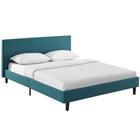 Modway Anya Fabric Full Bed - Teal-Upholstered In Polyester Fabric