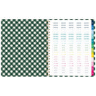 AT-A-GLANCE 2027 Emily Ley Simplified Large Weekly/ Monthly Planner - 11-1/4" x 9" - Gingham - Bilingual-This planner features a cover that can be customized for a personal touch, allowing you to add your own unique flair. To customize, simply insert your own cover page in the clear front sleeve