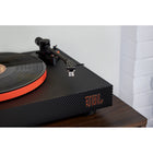 JBL Spinner BT Bluetooth Turntable - Black/Orange-Product Dimensions (inc lid down): 6.1” H x 17.1” W x 14.5” D (155 mm H x 435 mm W x 368 mm D)