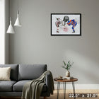 Connor Bedard and Connor Mcdavid Blackhawks - Framed Canvas - 22" x 31"-Ready to hang - arrives fully assembled