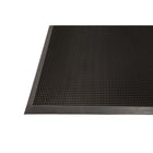 Edgewood Gritstop Fingermat Heavy Traffic Outdoor Scraper Mat - 36" W x 72" L - Black with Integrated Edging-Good UV and ozone resistance