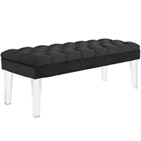 Modway Valet Performance Velvet Bench - Black-Chic Modern Bench