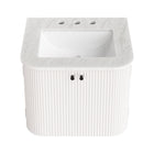 Modway Zia 24" Wall-Mount Bathroom Vanity with Marble Sink - Ivory-Fixtures Not Included