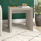 Hudson&Canal Oswin 22"W Rectangular Side Table - Alder White-Finished in wood-look alder white