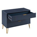 Manhattan Comfort DUMBO Modern Dresser Set and 5-Drawer Tall Dresser Set - Midnight Blue-Snap It Assembly! Includes High Quality Internal Click Grooves for a Simple Assembly, No Tools Required!