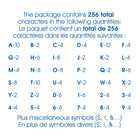 Creative Start Vinyl Self-adhesive Letters - Numbers & Symbols - 1" - Black - 256 Characters Per Pack-Includes A-Z capital letters, 0-9 numbers, and miscellaneous symbols in Helvetica