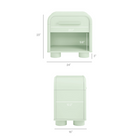 Modway Bellamy Curved 1-Drawer Nightstand - Sage-1 Drawer Storage Design