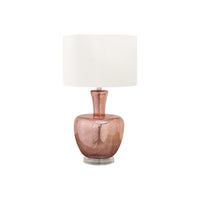 Monarch Specialties 26" H Contemporary Table Lamp - Dusty Rose Glass / Ivory / Cream Shade-Glamourize your decor with this contemporary 26"h table lamp, featuring a stylish dusty rose glass body on a clear acrylic base and an elegant ivory fabric shade, perfect for adding a touch of sophistication to any room