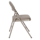 Flash Furniture HERCULES Series Double Braced Vinyl Folding Chair - Grey-Grey Vinyl Upholstery