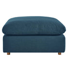 Modway Commix Down Filled Overstuffed Ottoman - Azure-Assembly Required