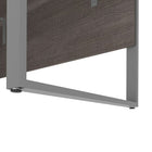Bestar Aquarius Computer Desk - Bark Grey & White-Made in Canada