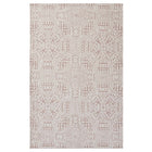 Modway Javiera Contemporary Moroccan Area Rug - 8 ft W x 10 ft L - Ivory/Cameo Rose-Geometric Moroccan Area Rug