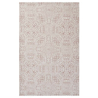 Modway Javiera Contemporary Moroccan Area Rug - 8 ft W x 10 ft L - Ivory/Cameo Rose-Geometric Moroccan Area Rug