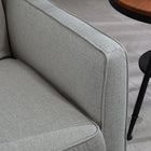 HOMCOM Modern Convertible Sofa Bed - Grey-Solid beech wood legs bring stability