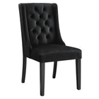 Modway Baronet Performance Velvet Dining Chairs - Black - 2 Pack-Classic Button Tufting