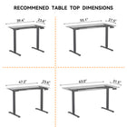 ShoppingAll Dual Motor Height Adjustable Electric Standing Desk Frame - Black-1 Year Limited Manufacturer Warranty
