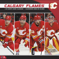 DateWorks 2026 16-Month Wall Calendar - 12" x 12" - Calgary Flames - Bilingual-12.00" x 12.00"