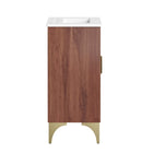 Modway Daylight 18" Bathroom Vanity - White/Walnut-Fixtures Not Included