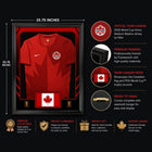 Frameworth Official FIFA World Cup 2026 Team Canada Framed Replica Jersey - 25.75" x 33.75"-Professionally framed in Canada, with the replica jersey mounted in a premium black frame and a clear protective front.