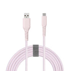 Basic Tech 6 foot Type-C Braided Cable - Pink-Sleek and tangle free