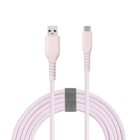 Basic Tech 6 foot Type-C Braided Cable - Pink-Sleek and tangle free