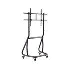 Amer Mounts TV Stand with Wheels for 60"-105" Screen Size - Matte Black-Casters with Locking Mechanism: Wheels that allow seamless mobility and secure positioning