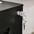 Vinsetto Adjustable Partition Filing Cabinet - Black-An extra support caster is located under the drawer to prevent tipping
