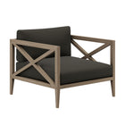 Modway Northlake Outdoor Teak Armchair - Flint Grey-Sturdy Teak Wood Construction
