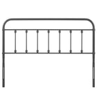 Modway Sage Metal Twin Headboard - Grey-Height Adjustable