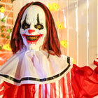 Outsunny 65" Life-Size Animated Clown Halloween Decoration-Safe paint treatment ensures reliable use for you and your family 