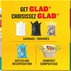Glad Small Compostable Drawstring Bags - Unscented - 10 L - 15 Pack-GUARANTEED STRONG: Glad bags are guaranteed strong to handle your toughest compostable messes