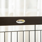 PawHut Wooden Pet Fence with Support Feet - Coffee-Material: Pine Wood, Steel 