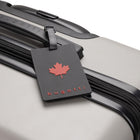 Bugatti 2 Pieces Luggage Tag - Rubber - Black-Features an information card slot that effortlessly slides behind a clear window for easy visibility.
