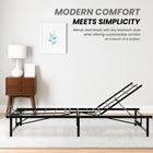 MotionGrey King Adjustable Bed Frame - Electric Bed Base with Wired Remote & Head/Foot Adjustment - Queen - Black-7