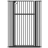 PawHut 55" Extra Tall Pet Gate - 30-41" W Adjustable Baby Gate-55.1-inch extra tall design prevents pets from jumping over easily
