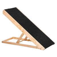 PawHut Foldable Adjustable Large Dog Ramp for Bed and Couch-The raised pet ramp helps furry friends with reduced mobility