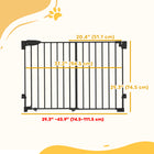 PawHut 29"-44" Wide Dog Gate, 29" H, Pet Gate-Crafted from powder-coated metal for durability and rust resistance
