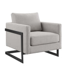 Modway Posse Upholstered Fabric Accent Chair - Black Camel-Modern Accent Chair