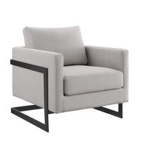 Modway Posse Upholstered Fabric Accent Chair - Black Camel-Modern Accent Chair