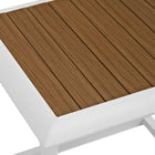 Modway Stance Outdoor Patio Aluminum Side Table - White Natural-Comes Fully Assembled