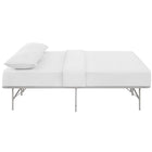Modway Horizon Stainless Steel Queen Bed Frame - Grey-Heavy Duty Stainless Steel Frame