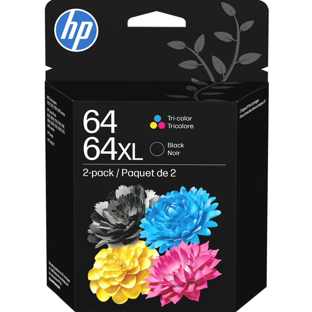 HP 64X/64 Black High Yield/Tri-Colour Standard Yield Ink