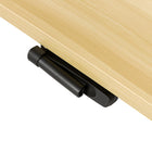 Ezywork Manual 55" Long Height Adjustable Standing Desk - 55" x 24" - Black Frame / Bright Wood Table Top-Weight Capacity: 132 lbs