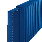 Modway Felicity Channel Tufted Performance Velvet King/California King Headboard - Navy-Dense Foam Padding