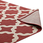 Modway Cerelia Moroccan Trellis Indoor/Outdoor Area Rug - 9 ft W x 12 ft L - Red/Beige-8