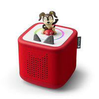 tonies Playtime Puppy Toniebox 2 Starter Set - Sunset Red - Bilingual-Meet Toniebox 2 - the audio player designed for their hands, powered by their choices, and built to help them grow. The next generation audio player is screen-free for kids ages 1-9+, designed to promote independent, imaginative play.