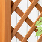 Outsunny Raised Garden Bed with Arch Trellis - Brown-Spacious planter box for growing flowers, vegetables, and other plants
