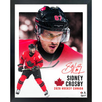 Frameworth Sidney Crosby Replica Signature Collage Hockey Canada 2026 - Framed Print - 16" x 20"-Officially licensed Hockey Canada collectible featuring Sidney Crosby replica signature with multi-photo collage layout. 16 by 20 inch premium framed display