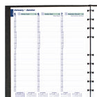 Blueline 2026 MiracleBind CoilPro Weekly Planner with Refillable Note Pages - 11" x 9-1/16" - Black - Bilingual-Self-adhesive laminated tabs and storage pocket